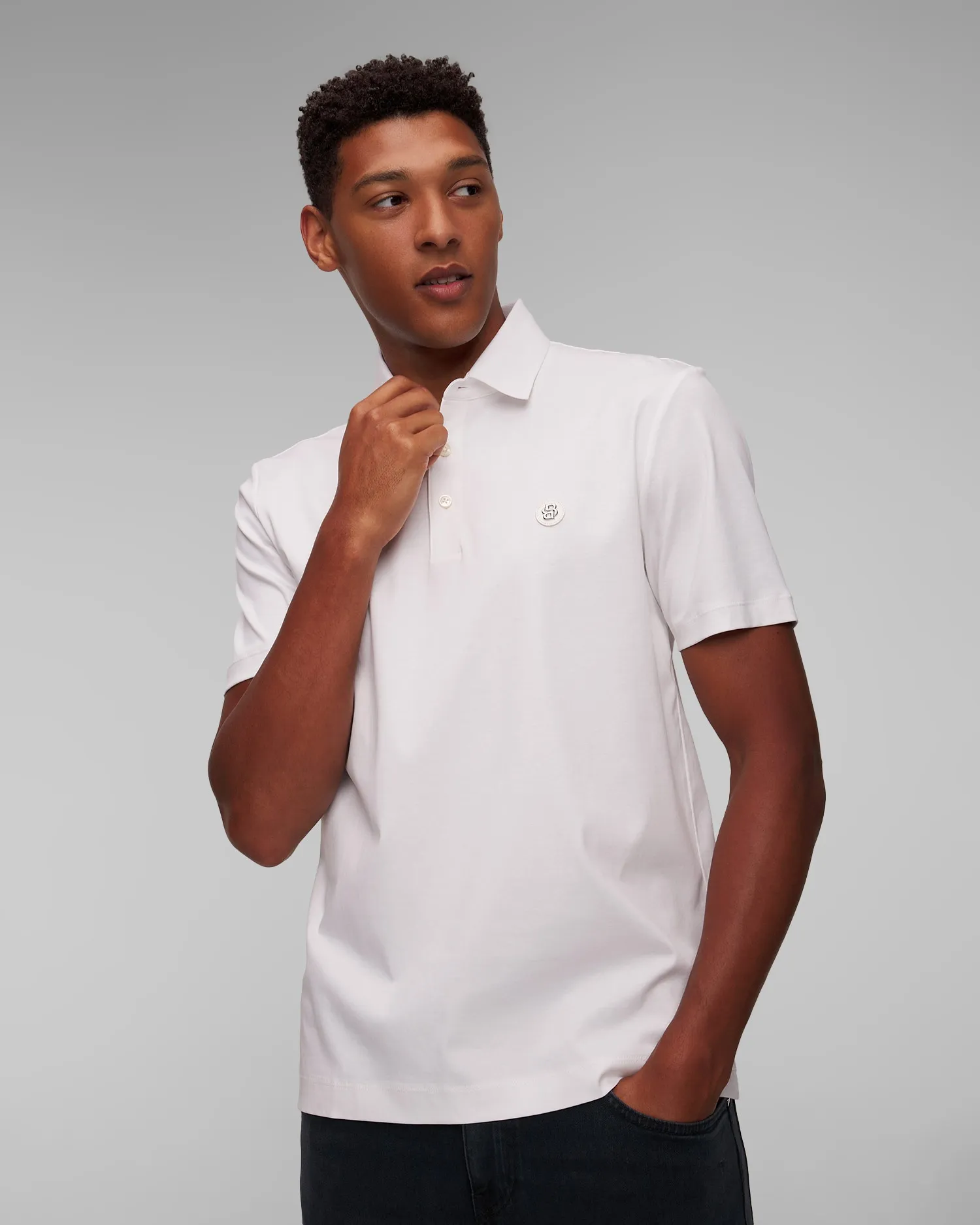 Men’s white polo Hugo Boss C-Parris 50520297-100