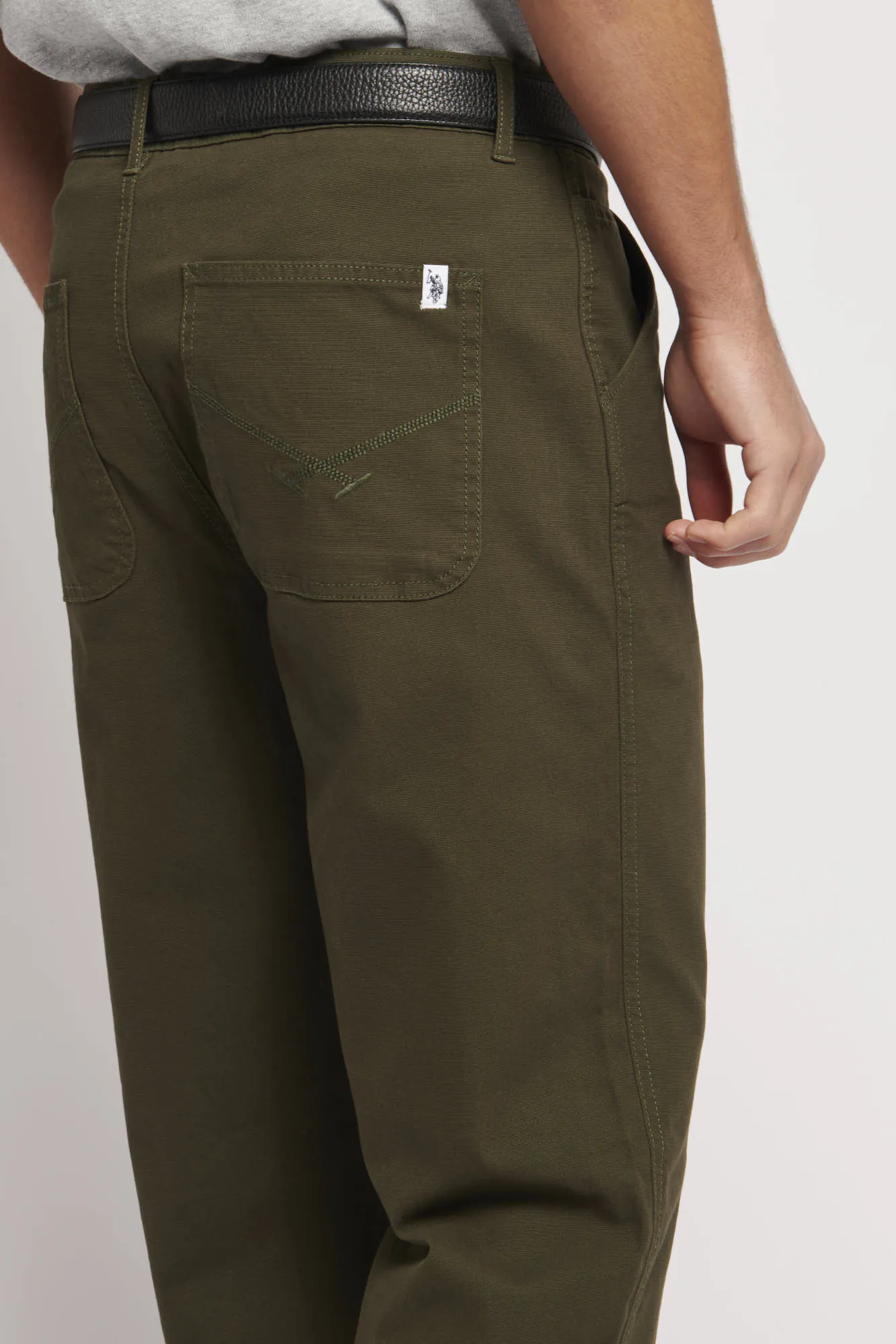 Mens Worker Trousers in Forest Night