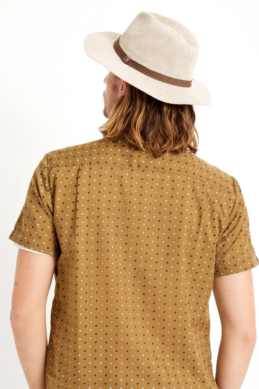 Messer Knit Packable Fedora - Vanilla/Lion