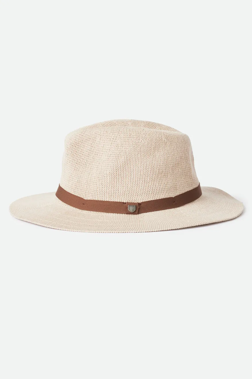 Messer Knit Packable Fedora - Vanilla/Lion