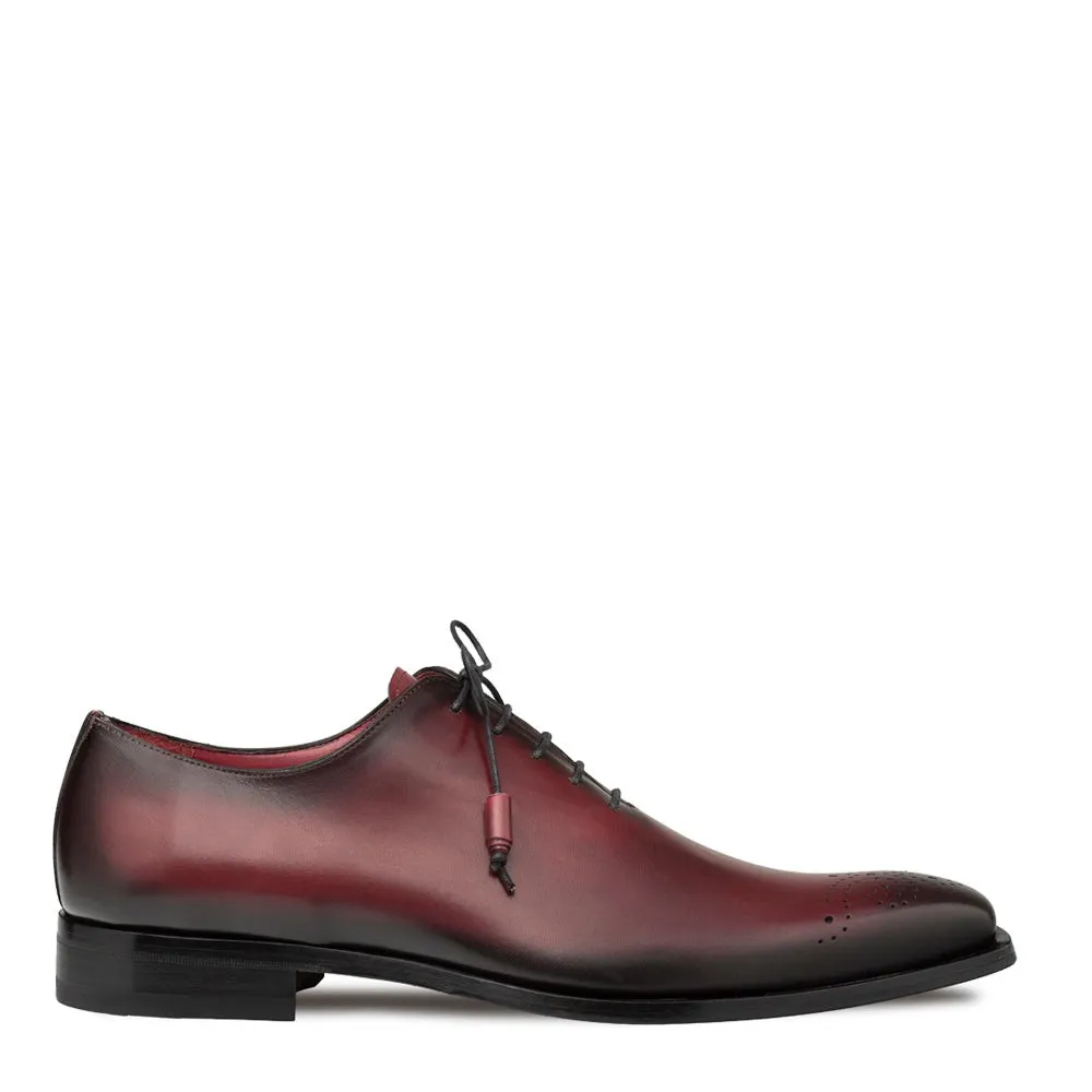 Men's Burgundy Calf-Skin Leather Oxfords