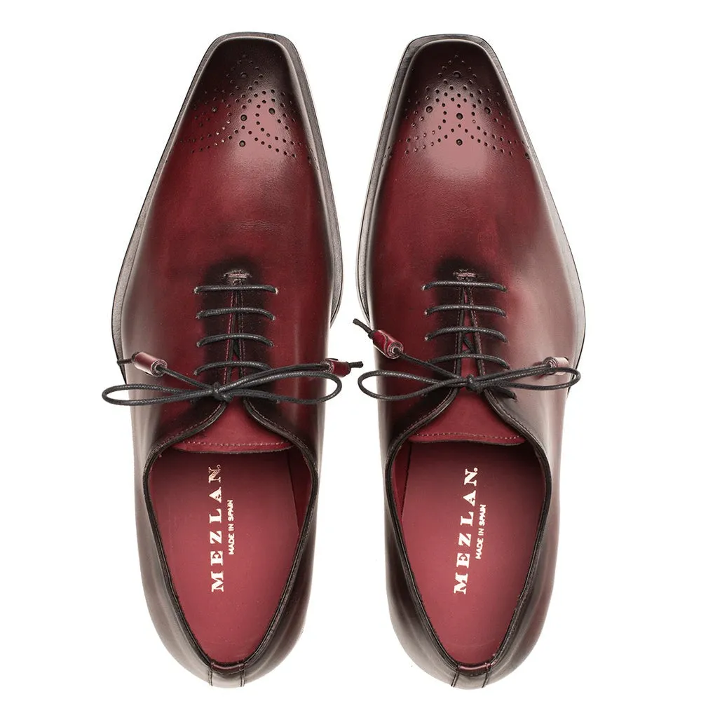 Men's Burgundy Calf-Skin Leather Oxfords