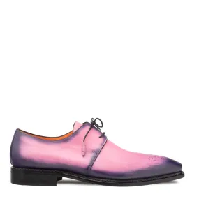 Pink Patina Leather Derby Oxford Shoes for Men by Mezlan Principe 20842 (MZ3644)