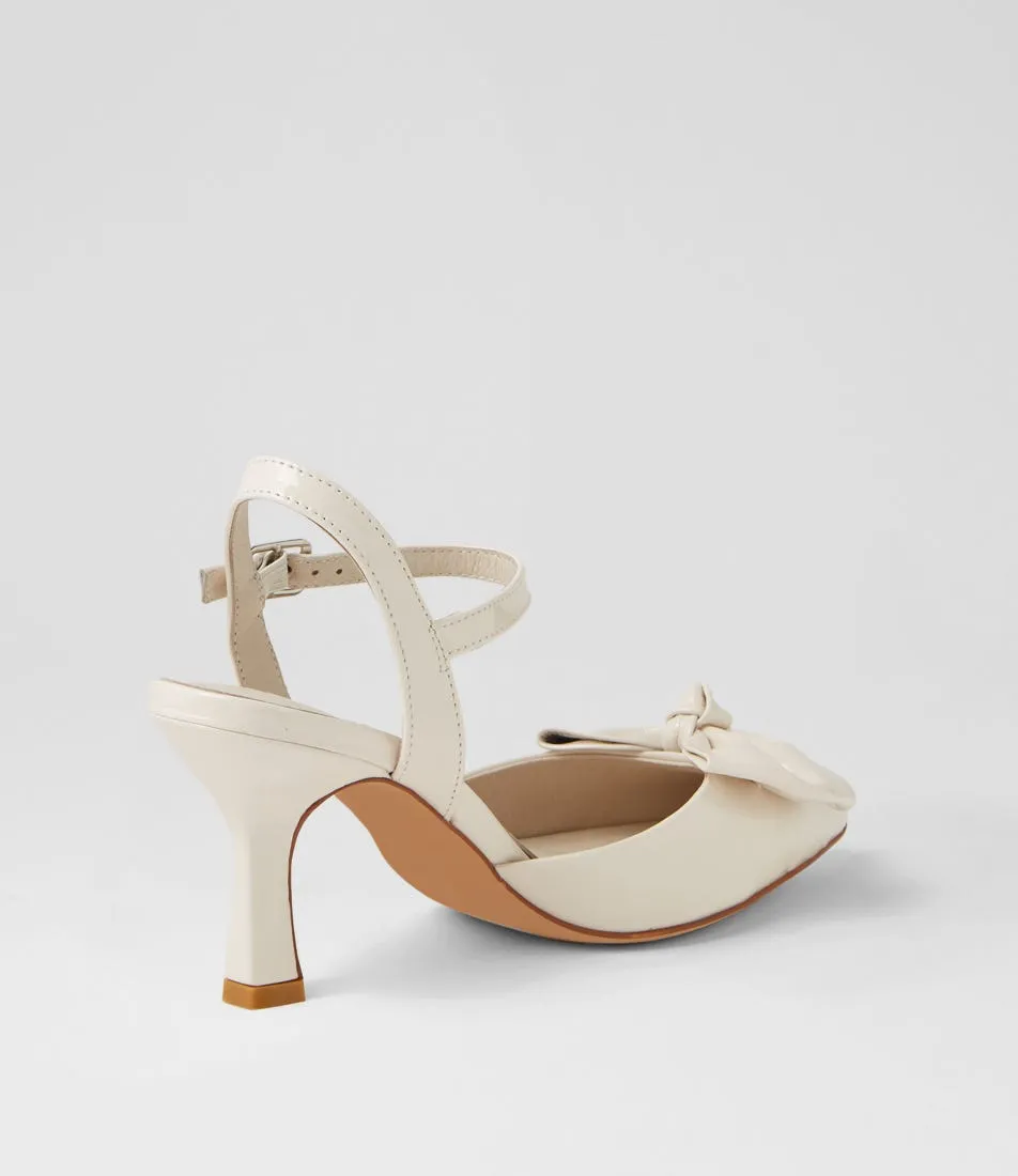 MIDAS Lyrea Ivory Patent Leather Heels