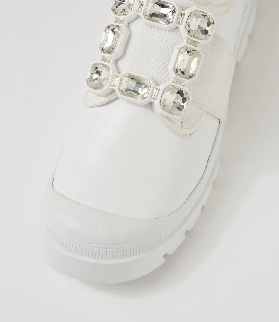 MIDAS Stann White Leather Heels