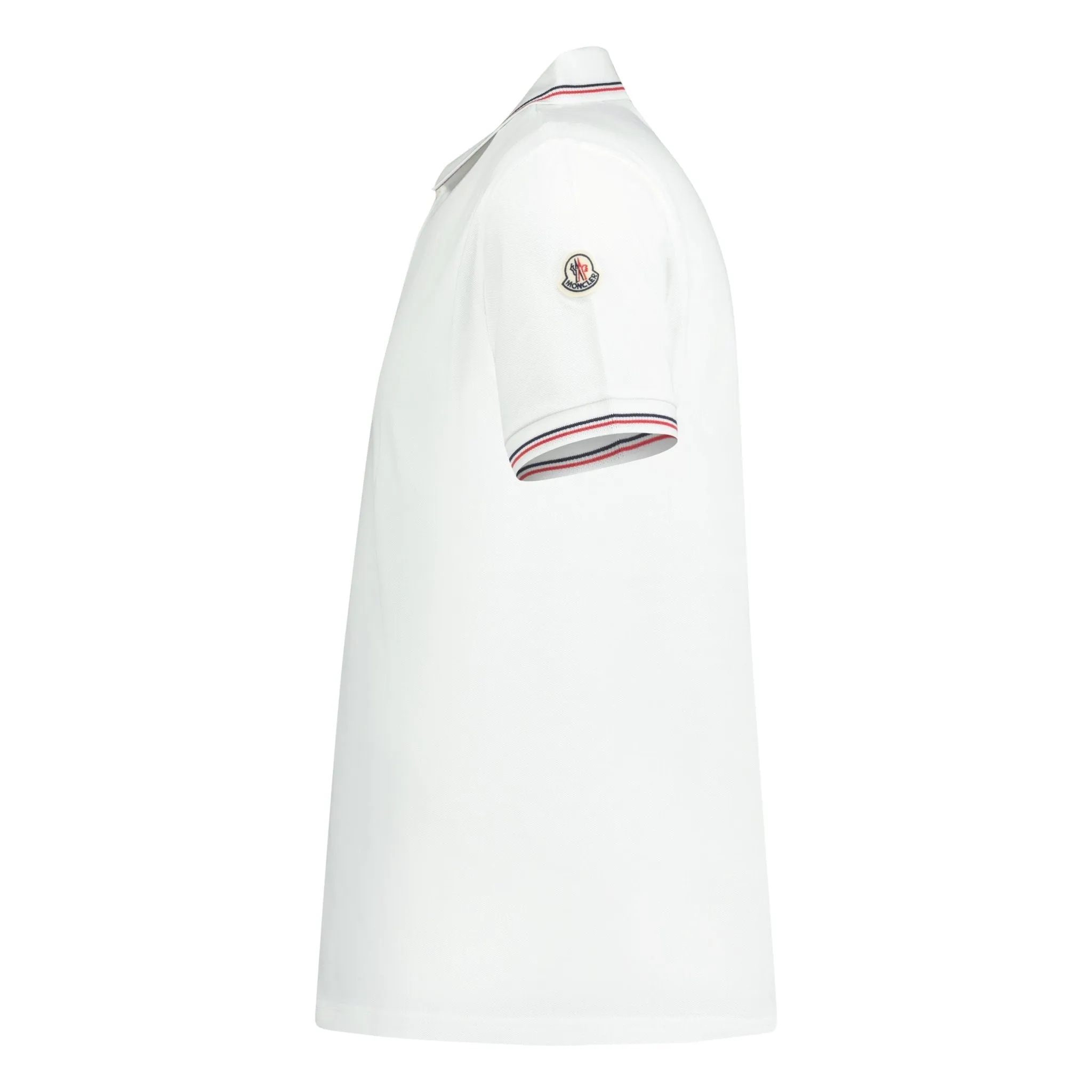 MONCLER BADGE POLO TOP WHITE