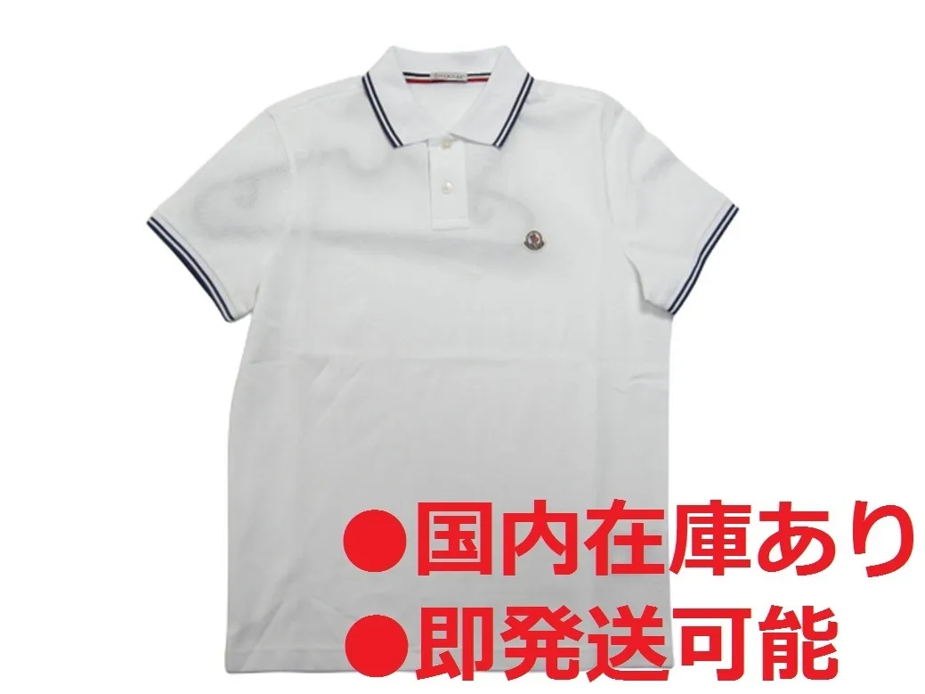 MONCLER XXL Size White Polo Shirt for Men