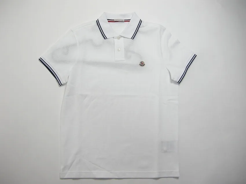 MONCLER XXL Size White Polo Shirt for Men