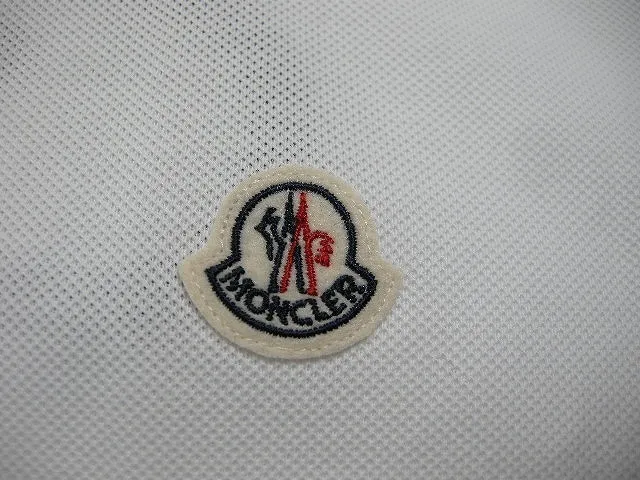 MONCLER XXL Size White Polo Shirt for Men