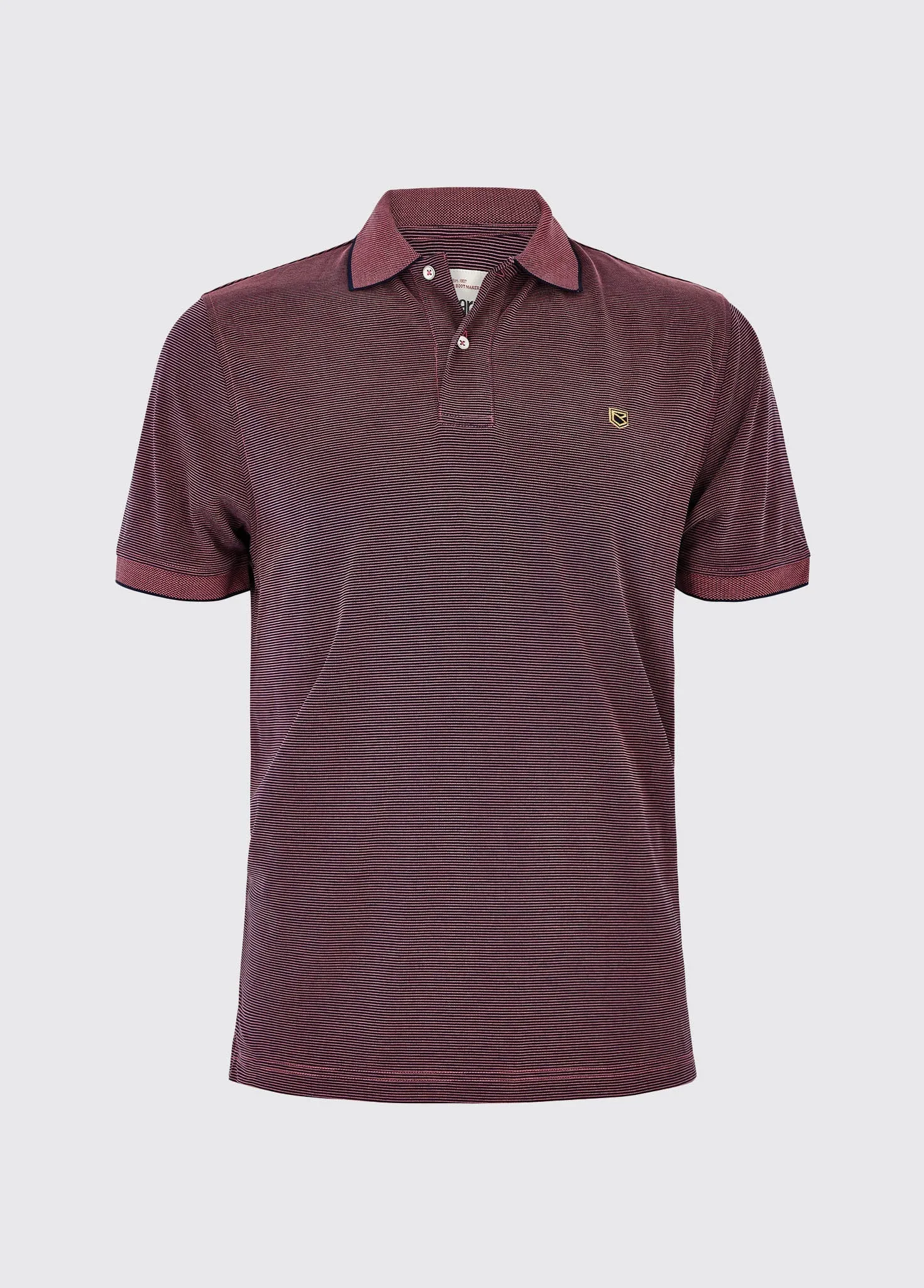 Mullaghmore Striped Polo - Ruby