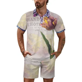 Multi-Image-Design Herren Shorty Polo Shirt Kurzarm Set mit Short A46TZ mit Foto Design Motiv Text selbst gestalten und bedrucke