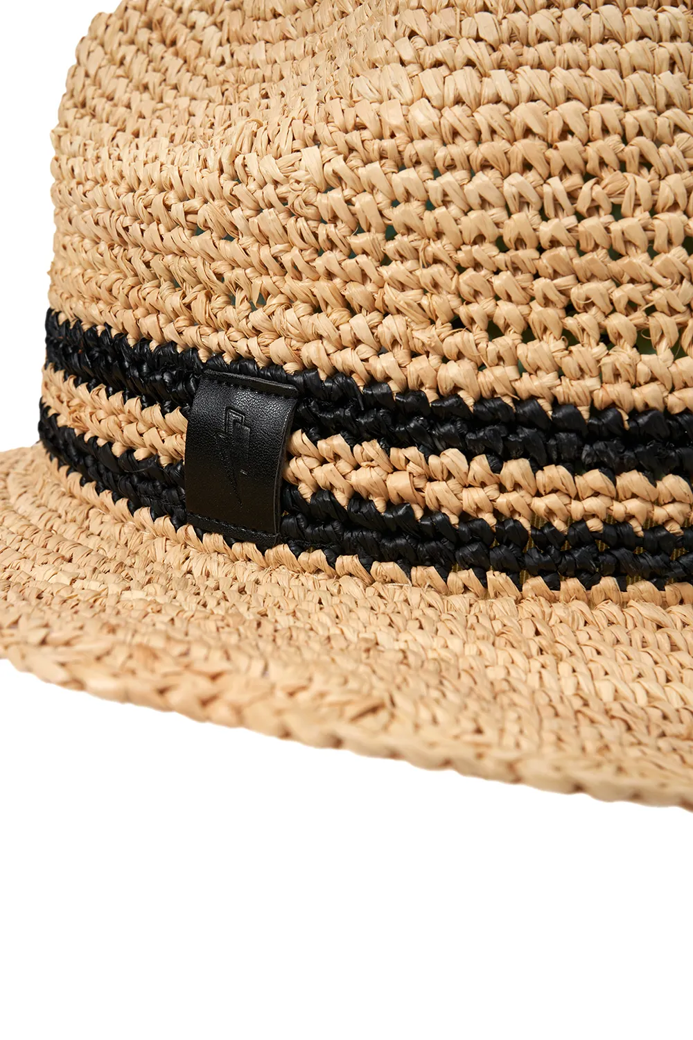 Natural with Black Stripe Straw Hat