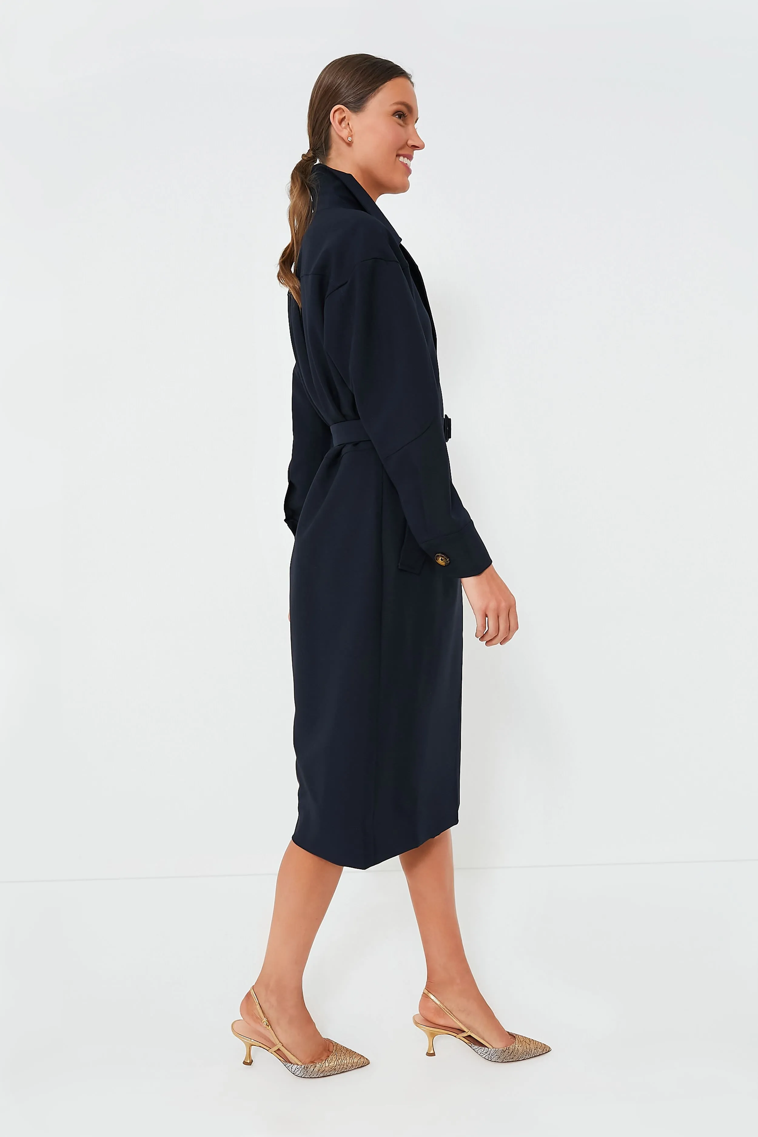 Navy Addie Trench Dress