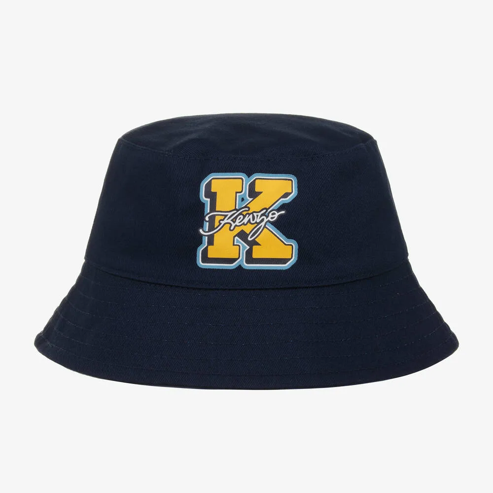 Navy Blue Reversible Bucket Hat 