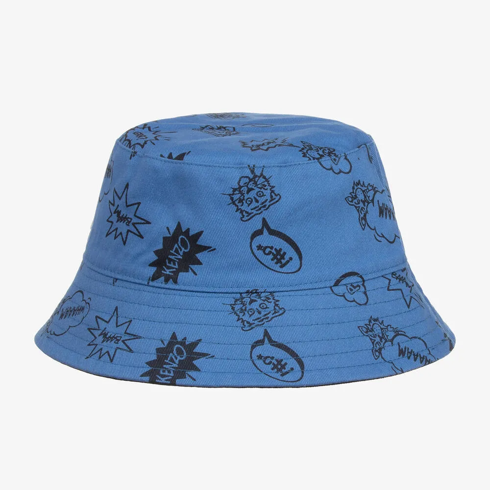 Navy Blue Reversible Bucket Hat 