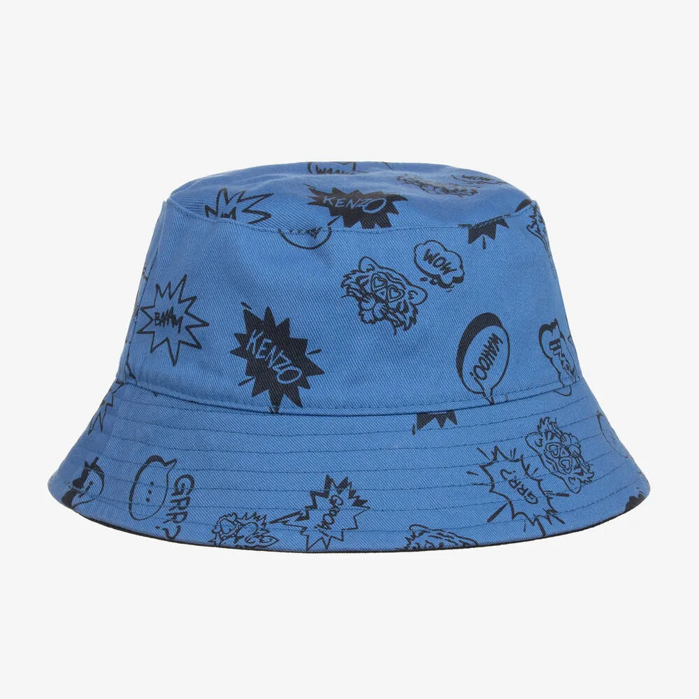 Navy Blue Reversible Bucket Hat 