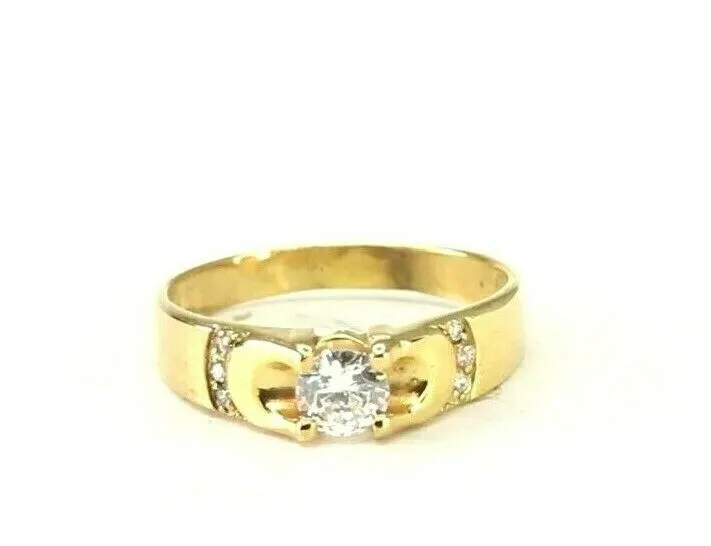 22k Solid Gold Elegant Resizable Ladies Charm Ring Band