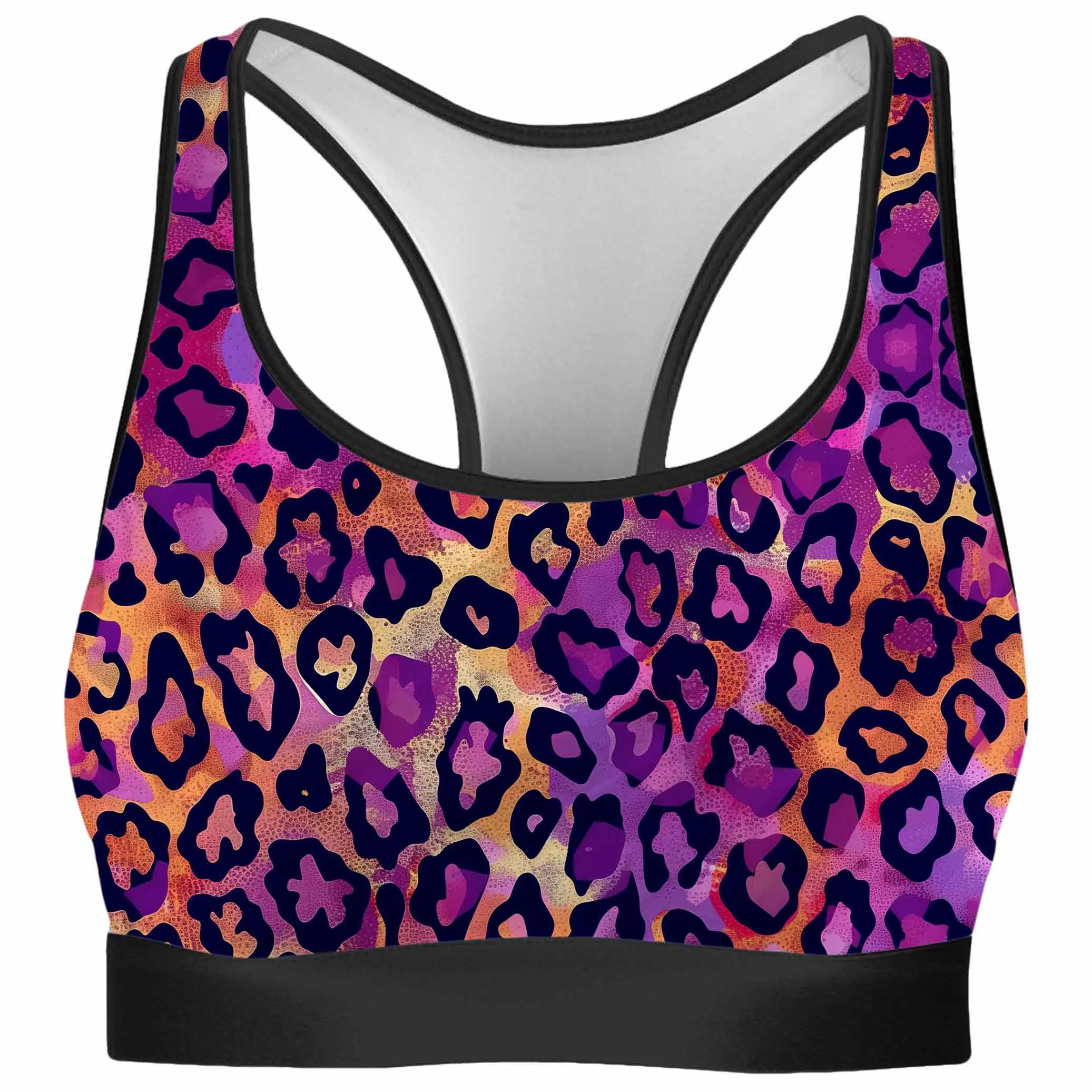 Neon Leopard Rave Bra