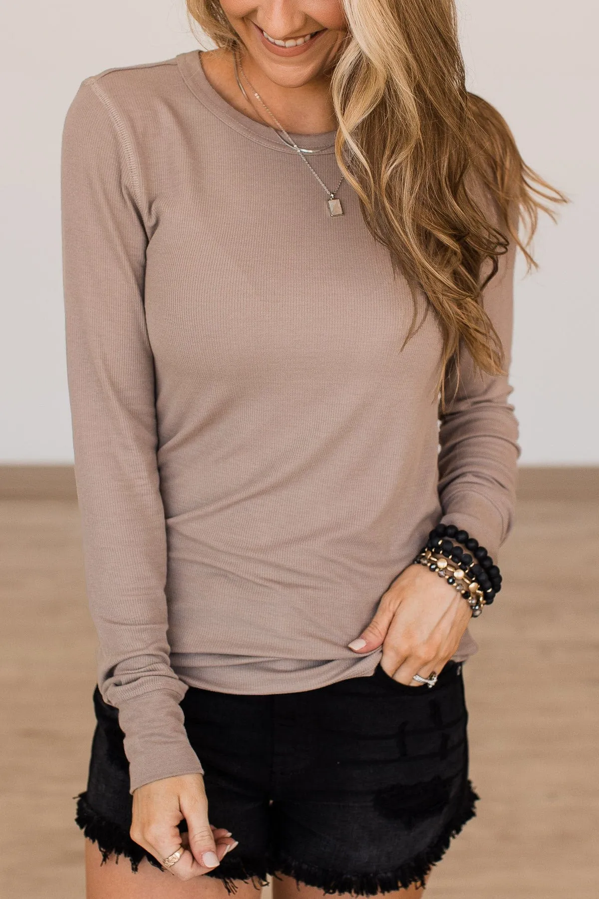 New Adventures Mocha Knit Top