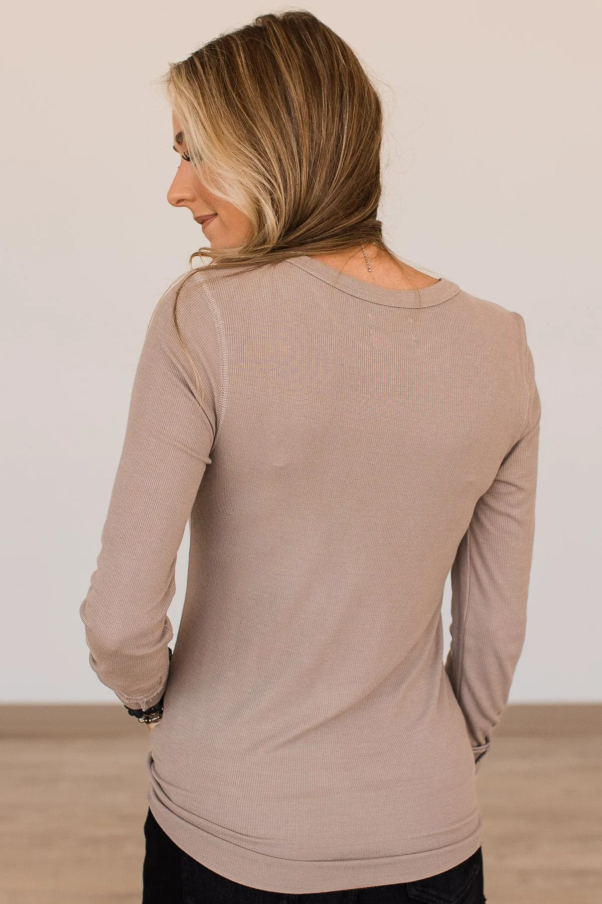 New Adventures Mocha Knit Top