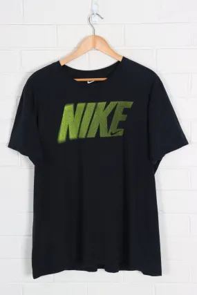 NIKE Lime Green Snake Skin Graphic Spell Out T-shirt XXL