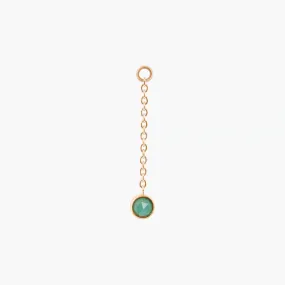 Niko Bezel Set Chain Charm - CHRYSOPRASE