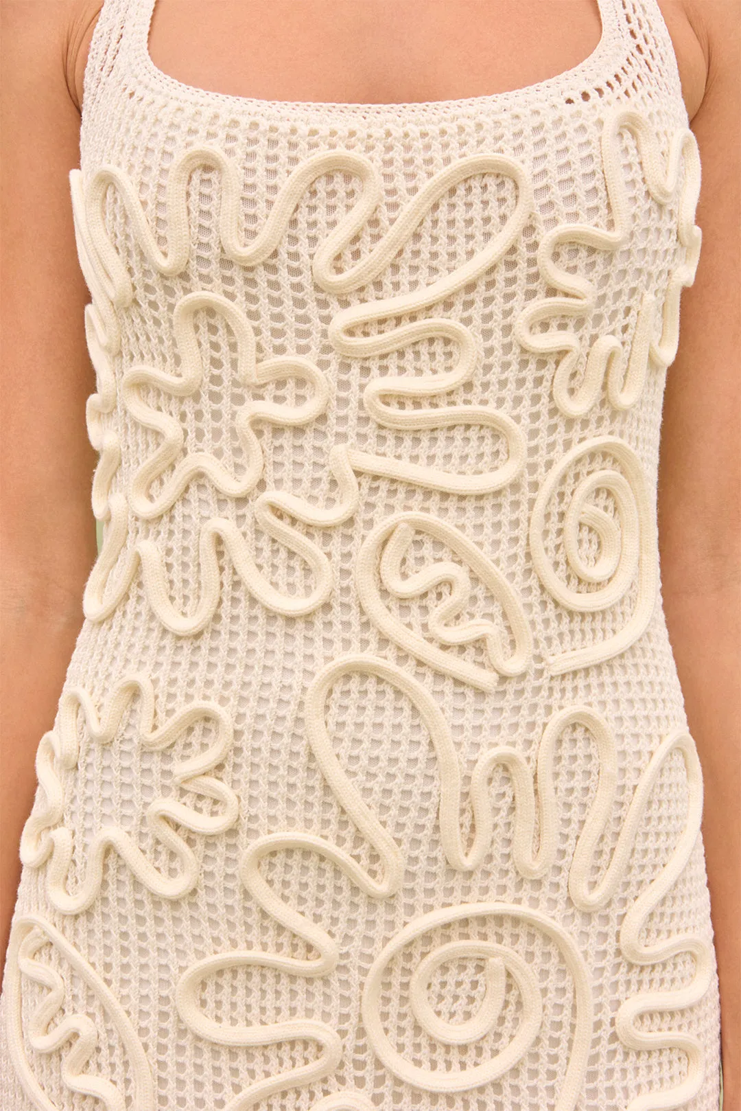 NISSA KNIT DRESS - OFF WHITE