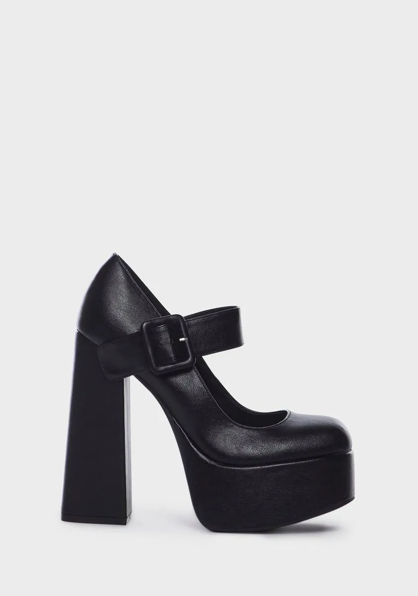 Noir Magical Night Platform Heels-