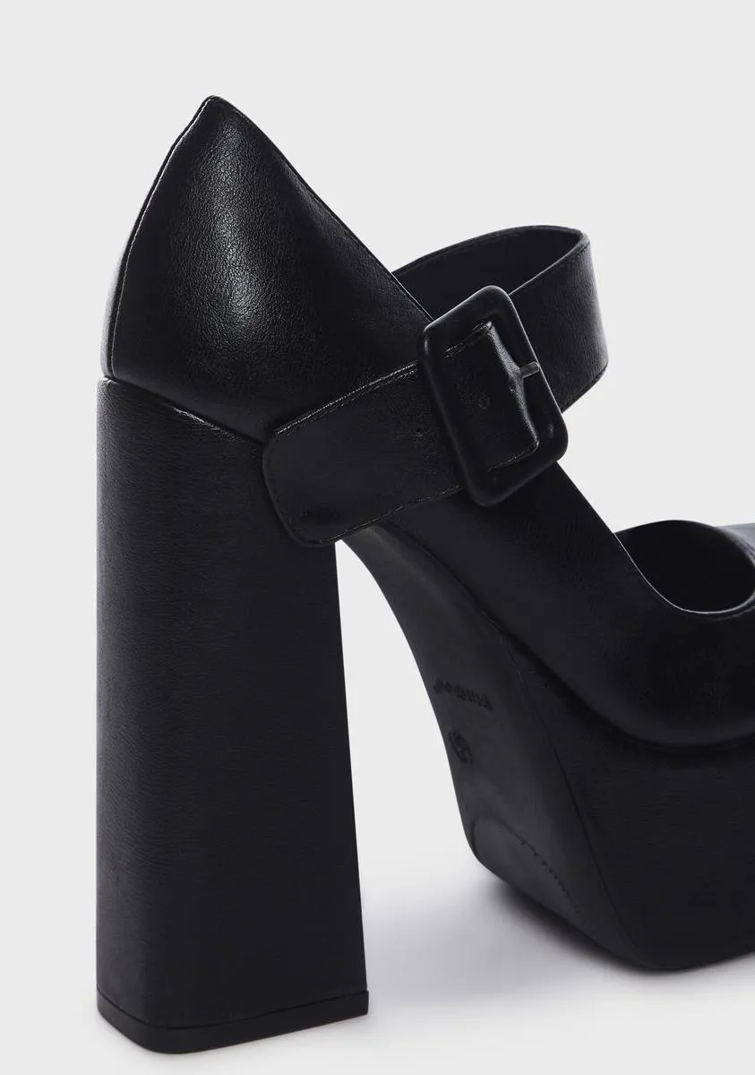 Noir Magical Night Platform Heels-