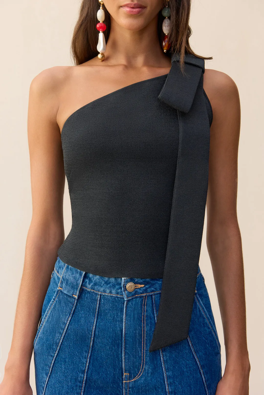 NOMI KNIT TOP - BLACK