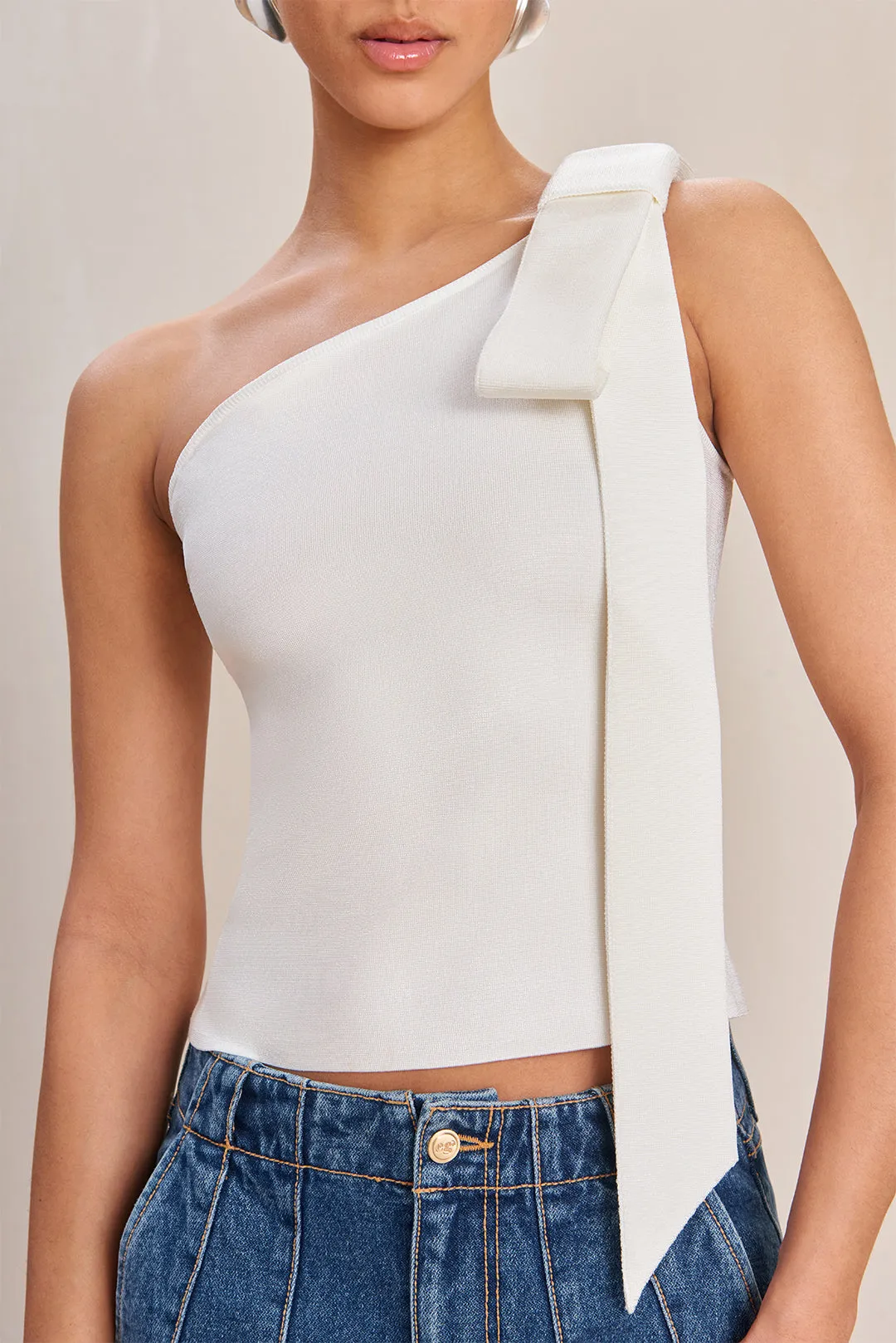 NOMI KNIT TOP - OFF WHITE