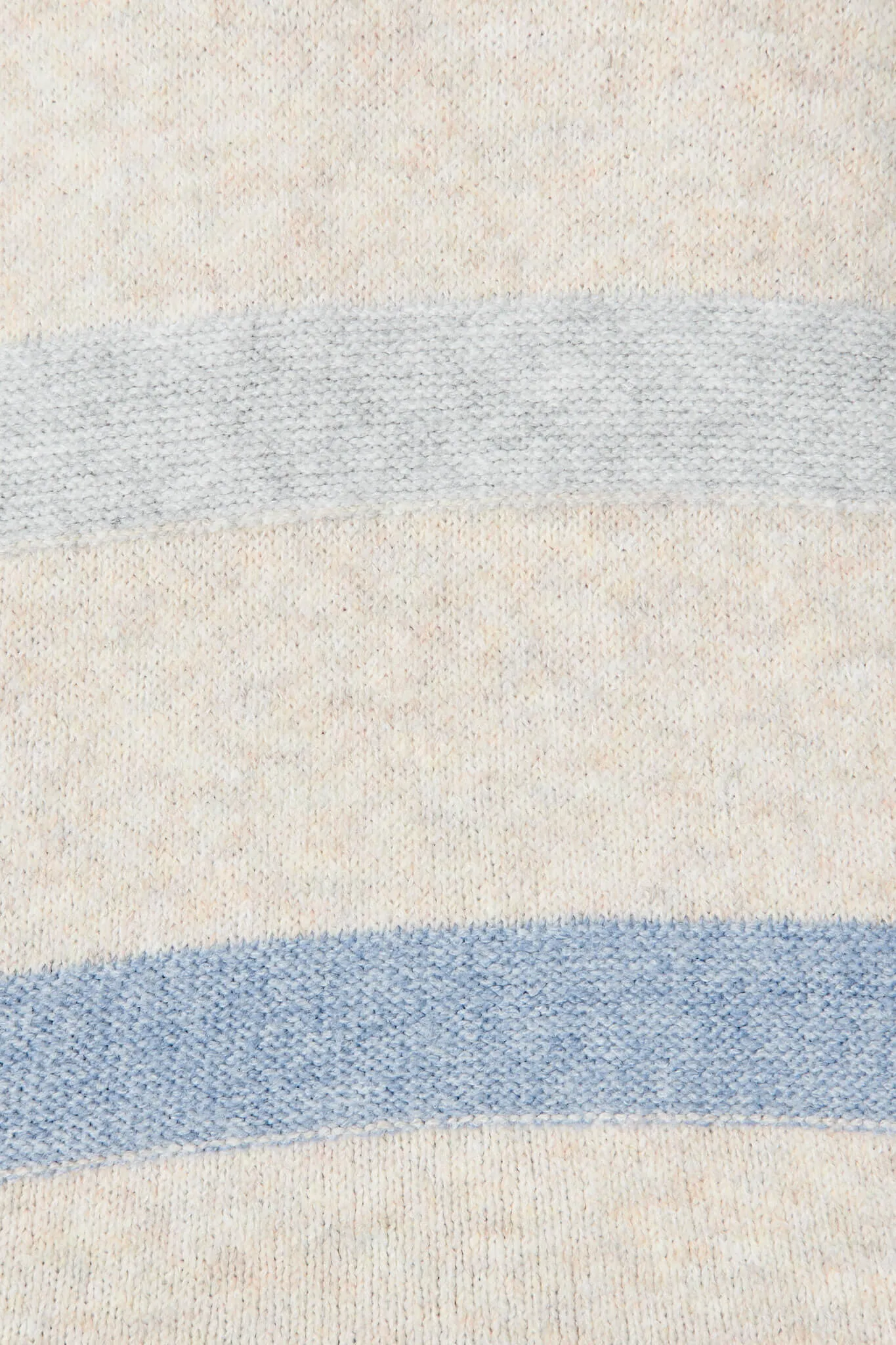 Nove Knit In Light Brown With Blue Stripe Wool Blend