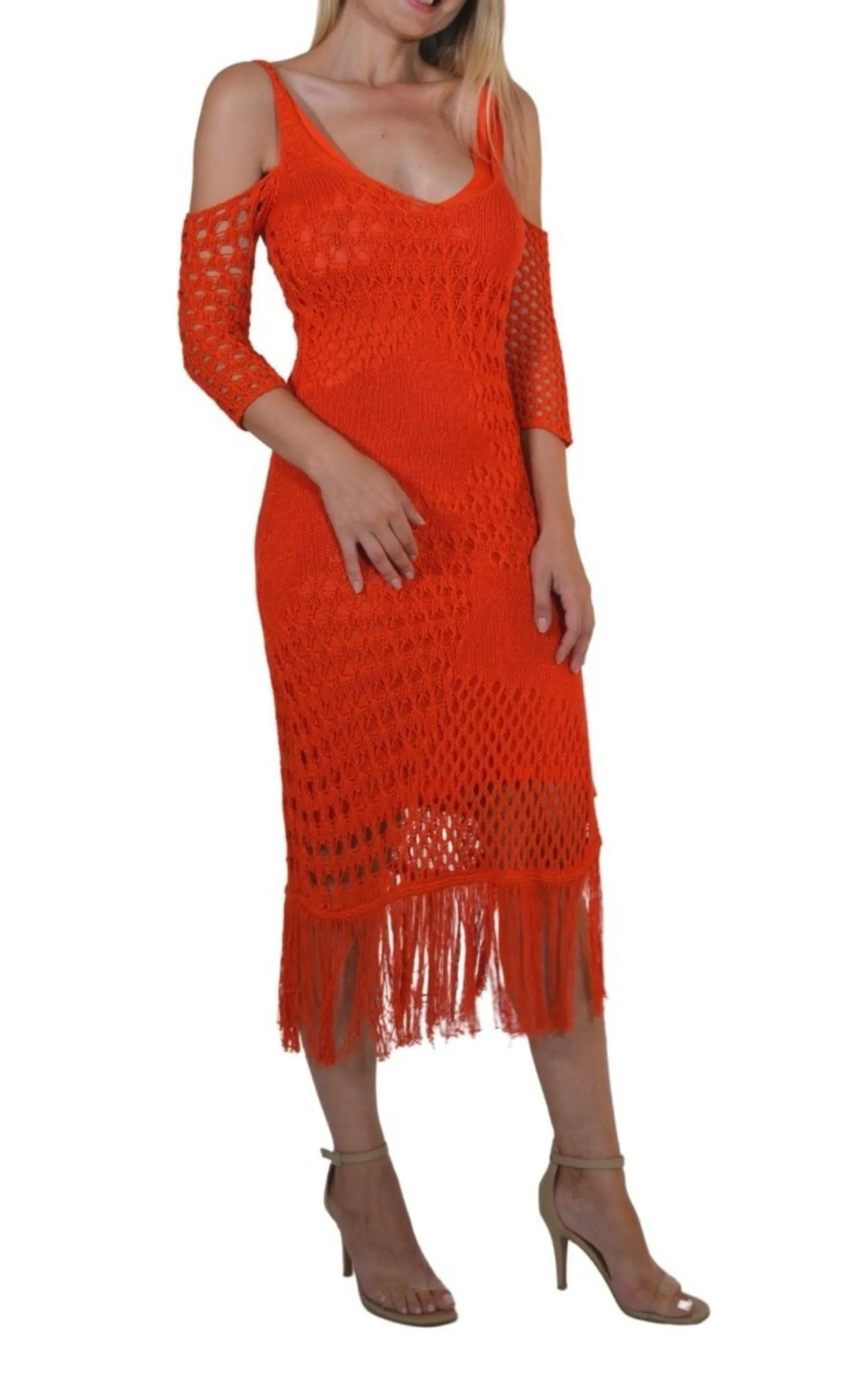 Octavia Crochet Knit Dress