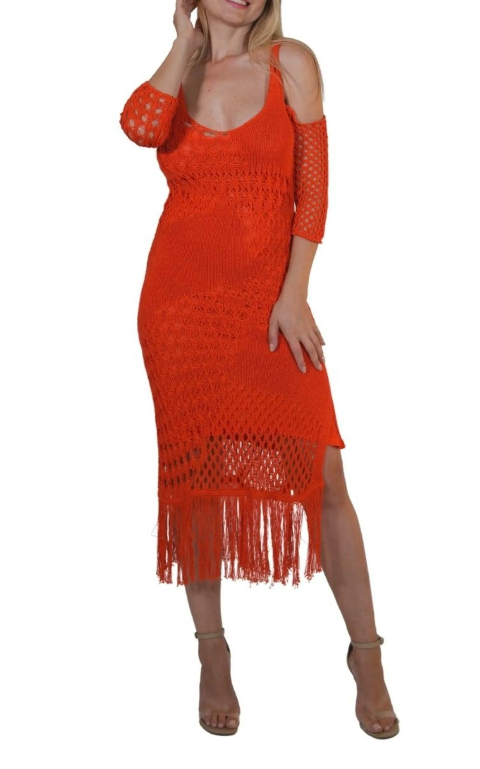 Octavia Crochet Knit Dress