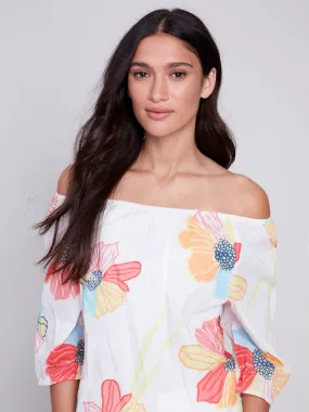 Off-Shoulder Cotton Blouse