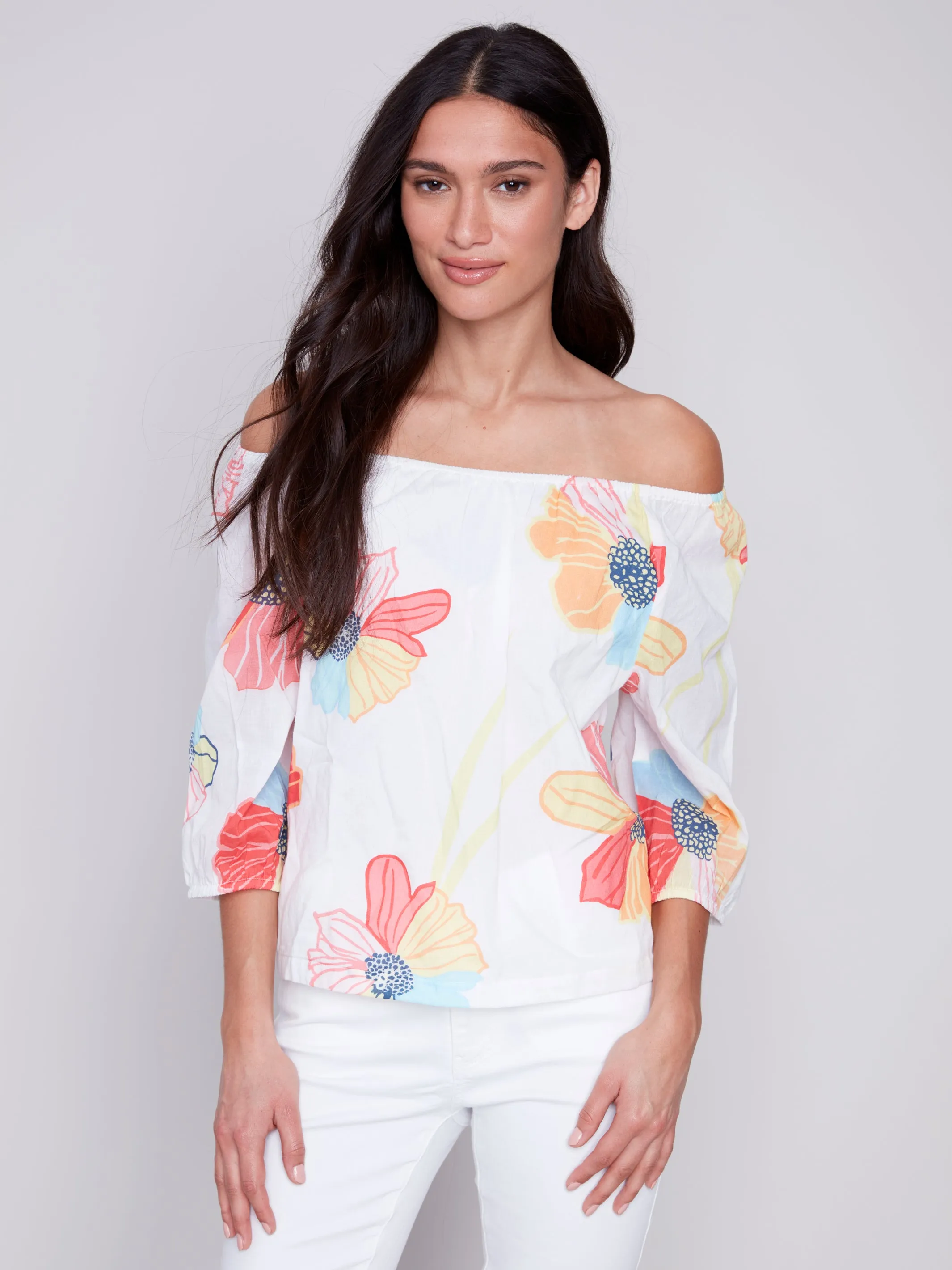 Off-Shoulder Cotton Blouse