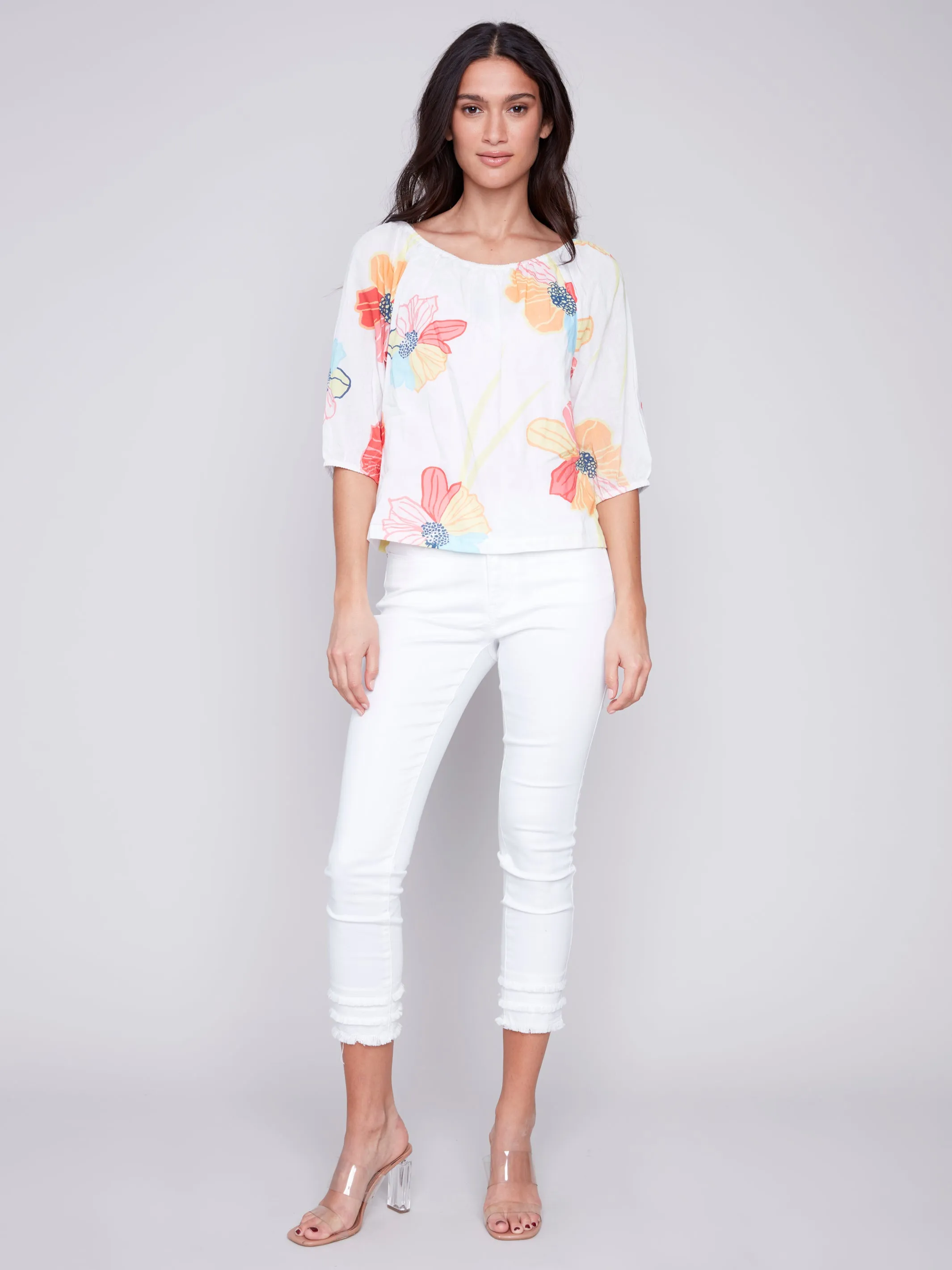 Off-Shoulder Cotton Blouse