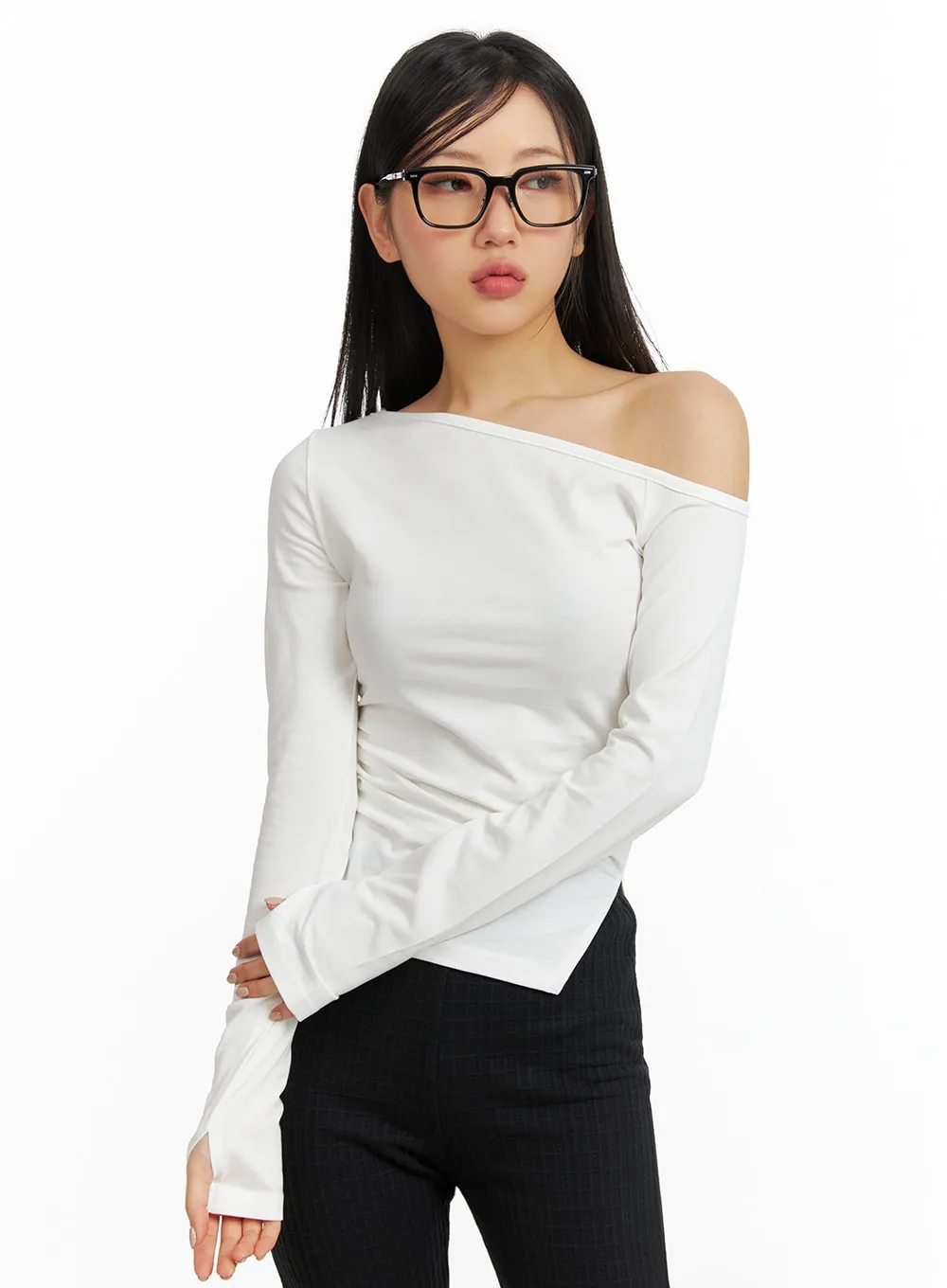 Asymmetrical One-Shoulder CF408 Top