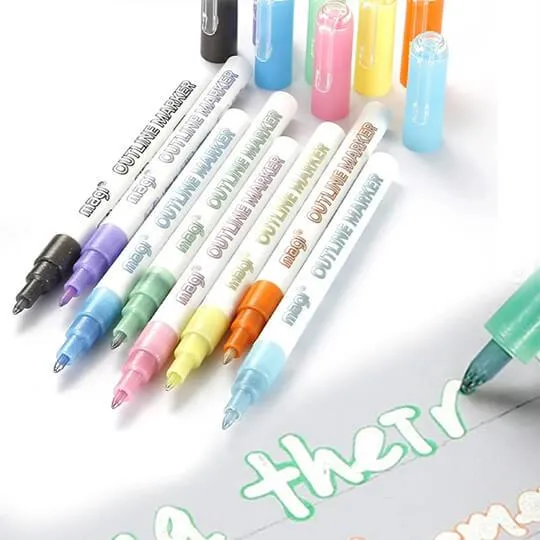 Outline Marker Set (Set of 8 Pens)