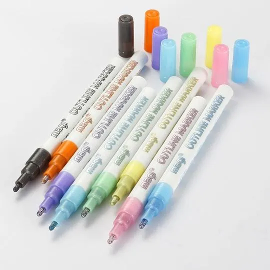 Outline Marker Set (Set of 8 Pens)