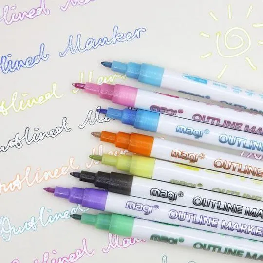 Outline Marker Set (Set of 8 Pens)