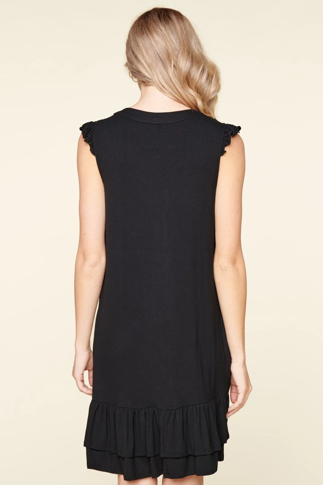 Parker Ruffle Button Jersey Knit Mini Dress