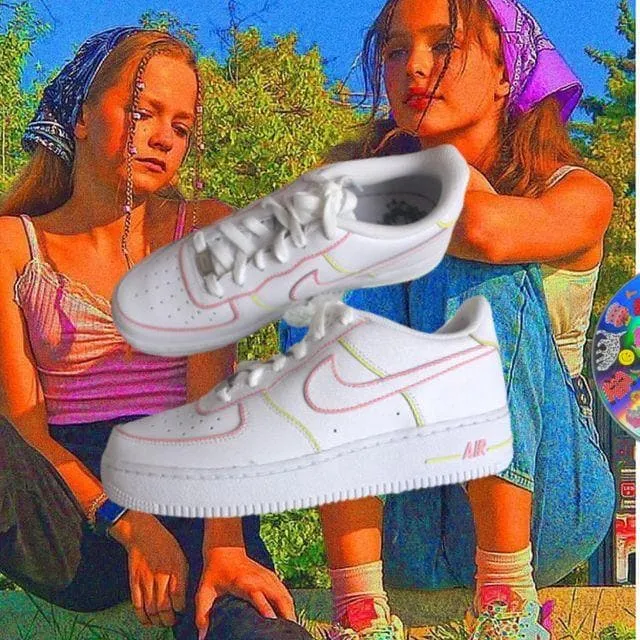 Pastel Vsco Girl Air Force 1s