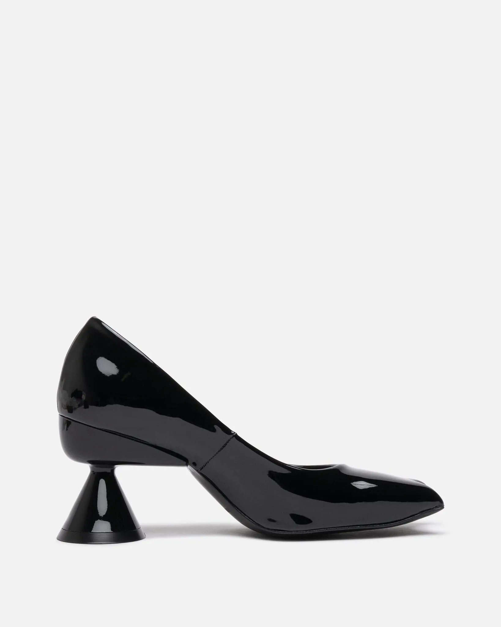 Paula Canovas Del Vas Diablo Heels in Black Pleather