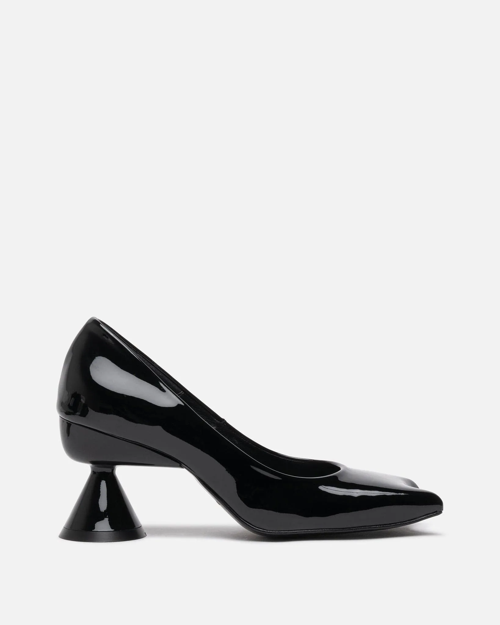 Paula Canovas Del Vas Diablo Heels in Black Pleather