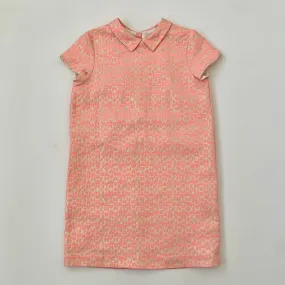 Bonpoint Heart Print Shift Dress in Pink & Gold (12 Years)