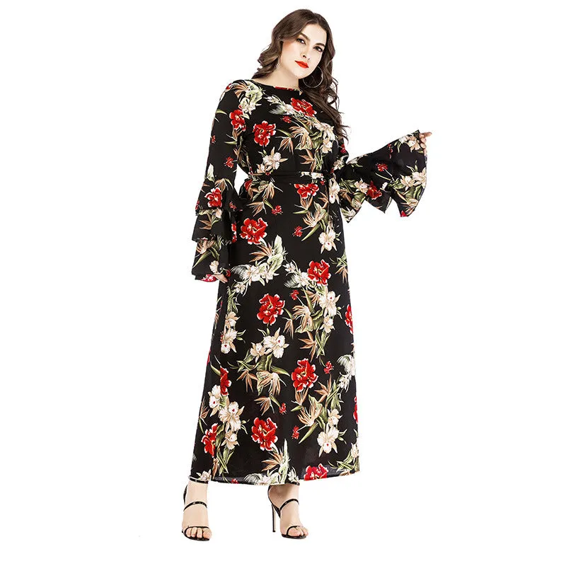 Plus size ladies long dress