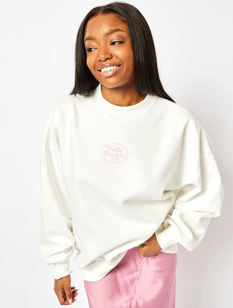 Polly Pocket x Skinnydip Poster Sweatshirt In Ecru