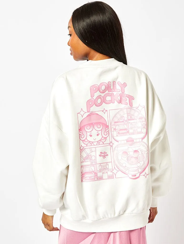 Polly Pocket x Skinnydip Poster Sweatshirt In Ecru