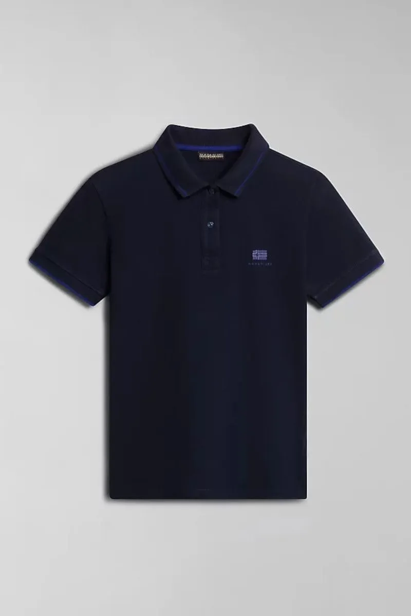 Women's Blue Short Sleeve Polo